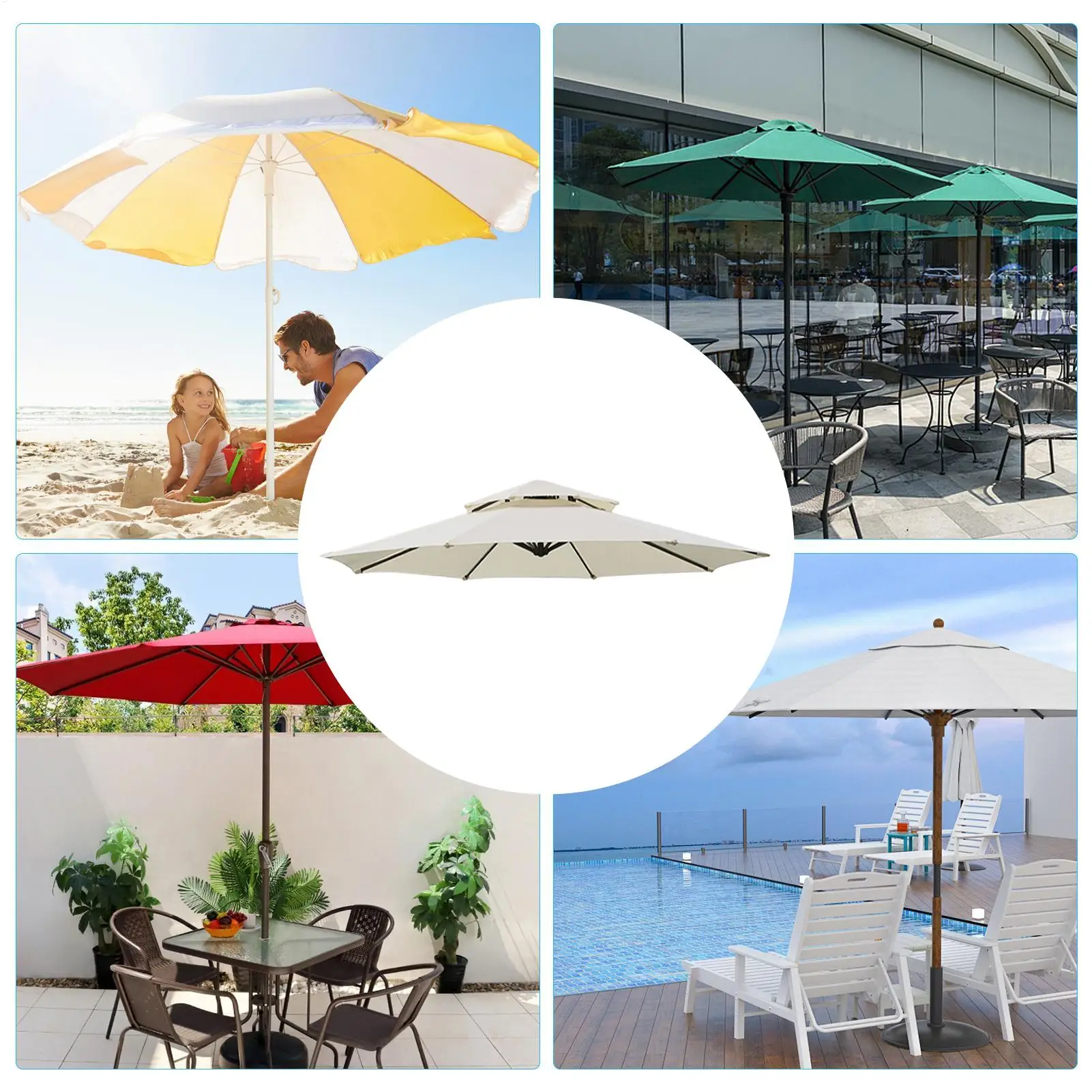 Umbrella Replacement Canopy 8 Ribs Awning Top Cover 8.8ft Double-layer Parasol Canopy For Backyard Garden Pavilion Swimming Pool
Umbrella Replacement Canopy 8 Ribs Awning Top Cover 8.8ft Double-layer Parasol Canopy For Backyard Garden Pavilion Swimming Pool