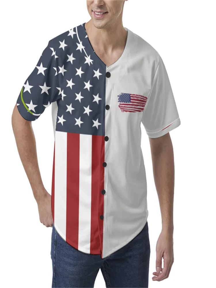2024 summer new cross-border European and American 3D printed loose men's short-sleeved baseball shirt
2024 summer new cross-border European and American 3D printed loose men's short-sleeved baseball shirt