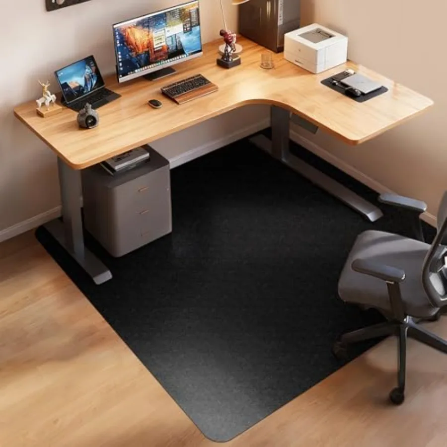 Office Chair Mat for Hardwood Floor: 63" x 51" Extra Large Black Office Chair Mats Anti-Slip Desk Floor Mat for Hardwood Floors
Office Chair Mat for Hardwood Floor: 63" x 51" Extra Large Black Office Chair Mats Anti-Slip Desk Floor Mat for Hardwood Floors