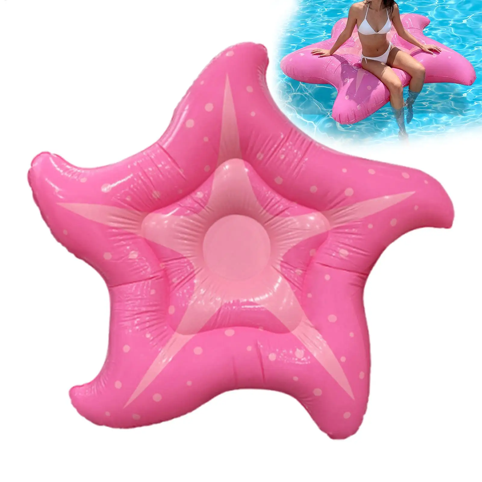 Inflatable Pool Lounger Starfish Shape PVC Resting Chair Swimming Pool Floats Adults for Water Sports Beach Vacation Party Men
Inflatable Pool Lounger Starfish Shape PVC Resting Chair Swimming Pool Floats Adults for Water Sports Beach Vacation Party Men
