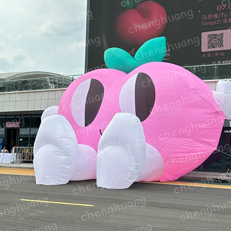 Inflatable pink peach doll, fruit type air model, with blower, square shopping mall activities held decorative props
Inflatable pink peach doll, fruit type air model, with blower, square shopping mall activities held decorative props