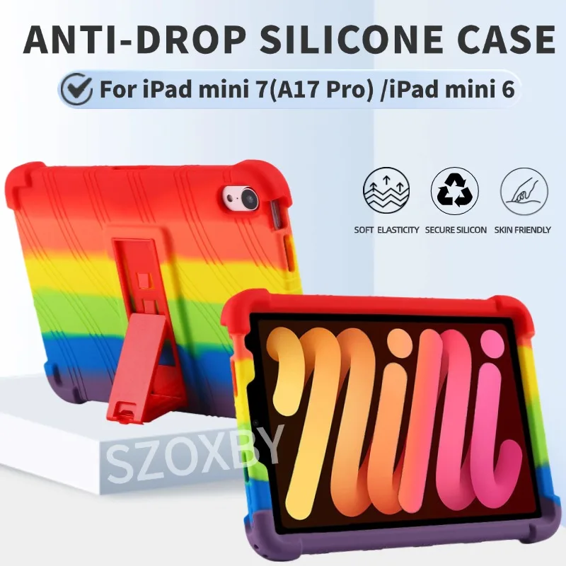For iPad mini 7 2024 A17 Pro Case A2993/A2995/A2996 8.3 inch cover Silicone iPad mini 6 A2567/A2568/A2569 Shell Safe Shockproof
For iPad mini 7 2024 A17 Pro Case A2993/A2995/A2996 8.3 inch cover Silicone iPad mini 6 A2567/A2568/A2569 Shell Safe Shockproof