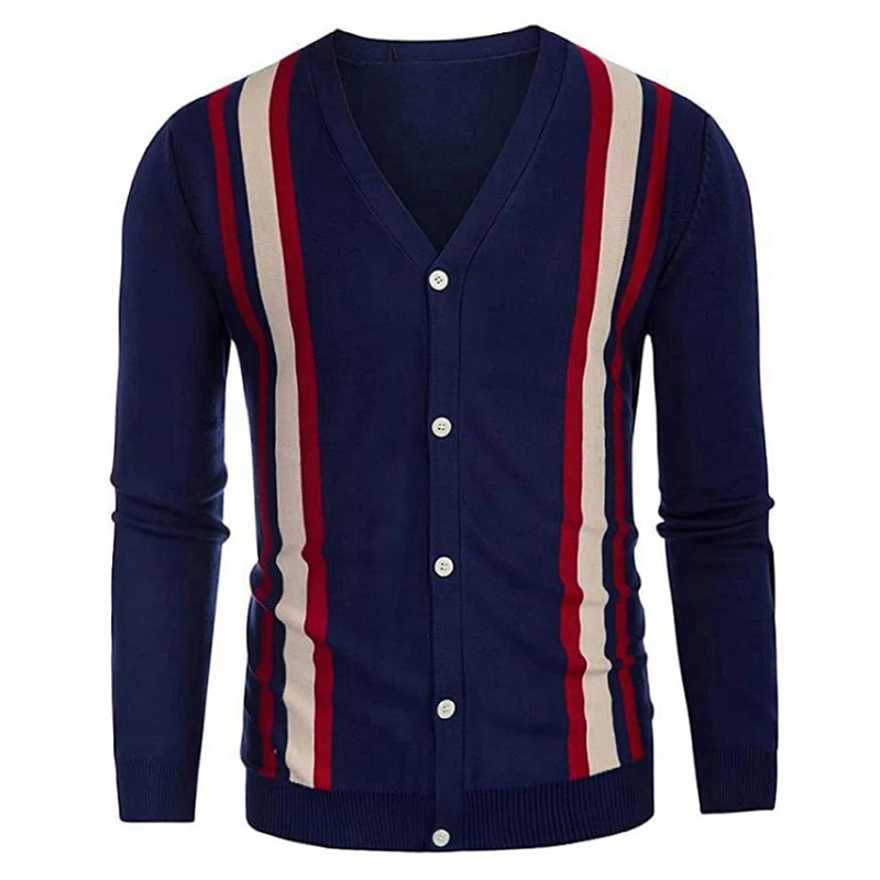 Luxury Mens Striped Knitted Shirt Long Sleeve Buttoned V Neck Shirts Men Clothes Knitwear Spring Vintage Patchwork Knit Cardigan
Luxury Mens Striped Knitted Shirt Long Sleeve Buttoned V Neck Shirts Men Clothes Knitwear Spring Vintage Patchwork Knit Cardigan