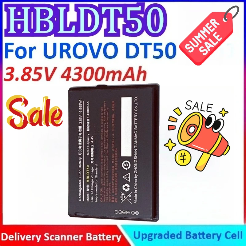 New 3.85V 4300mAh HBLDT50 Delivery Scanner High Quality General-purpose Battery for DATA COLLECTION UROVO DT50 RFID TERMINA
New 3.85V 4300mAh HBLDT50 Delivery Scanner High Quality General-purpose Battery for DATA COLLECTION UROVO DT50 RFID TERMINA