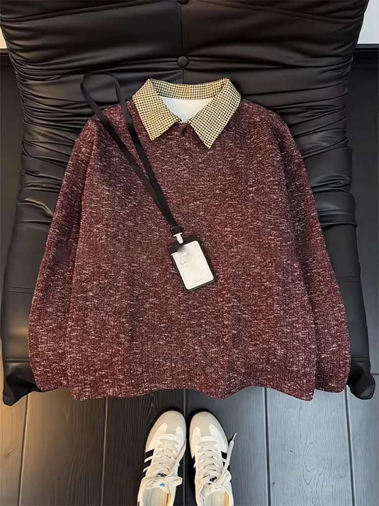Red And Bla Patchwork Knitted Long Sve Fce Lined irt for Men Winter Comfortable Warm Plaid Patterned Top
Red And Bla Patchwork Knitted Long Sve Fce Lined irt for Men Winter Comfortable Warm Plaid Patterned Top