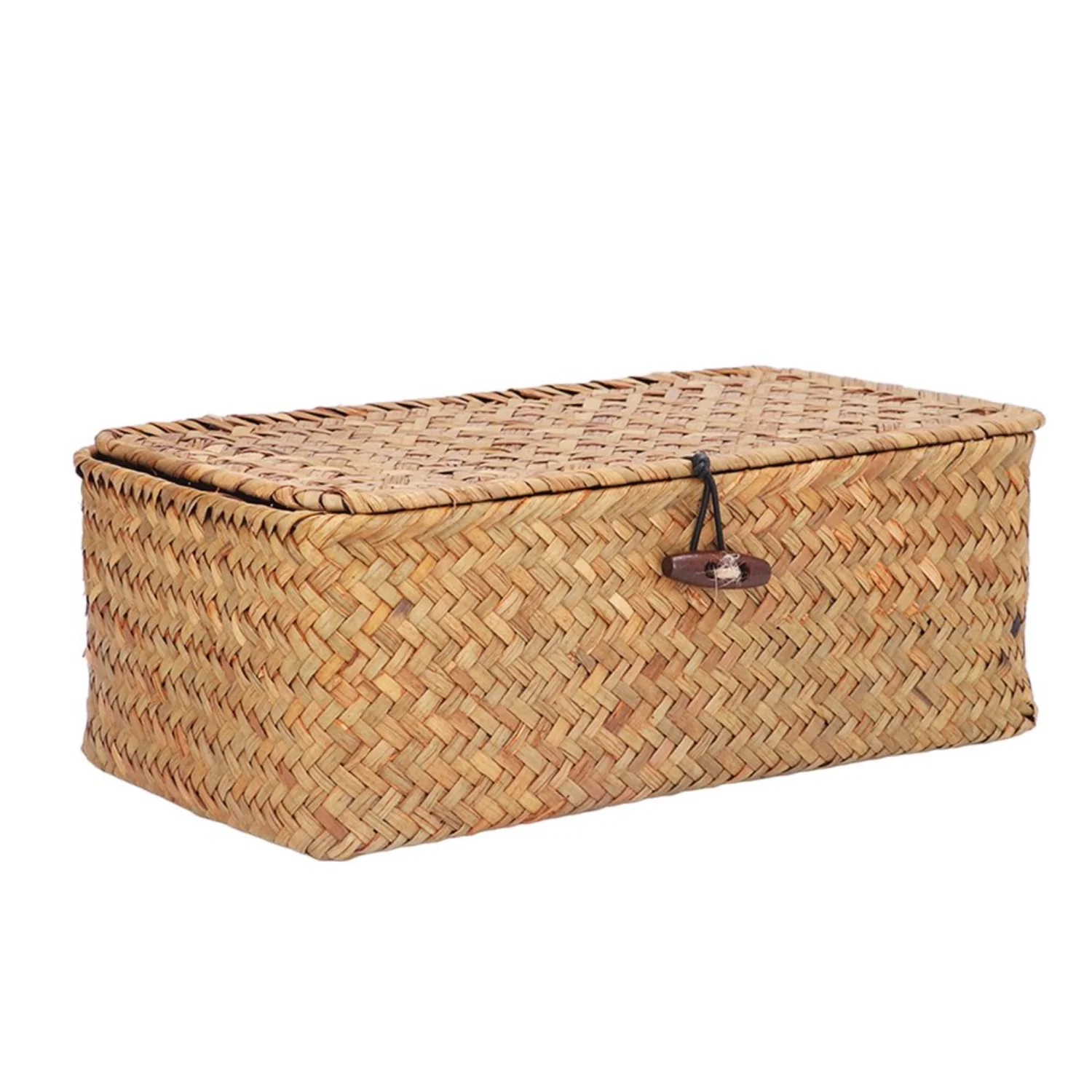 Portable Seagrass Storage Basket with Lid, Soft and Exquisite Design, Dustproof for Bathroom Storage
Portable Seagrass Storage Basket with Lid, Soft and Exquisite Design, Dustproof for Bathroom Storage