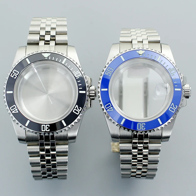 40MM watch Cases Jubilee Bracelet Black Blue Green Ceramic bezel Sapphire Glass For Seiko NH35NH36 8205 2824 Movement Submariner
40MM watch Cases Jubilee Bracelet Black Blue Green Ceramic bezel Sapphire Glass For Seiko NH35NH36 8205 2824 Movement Submariner