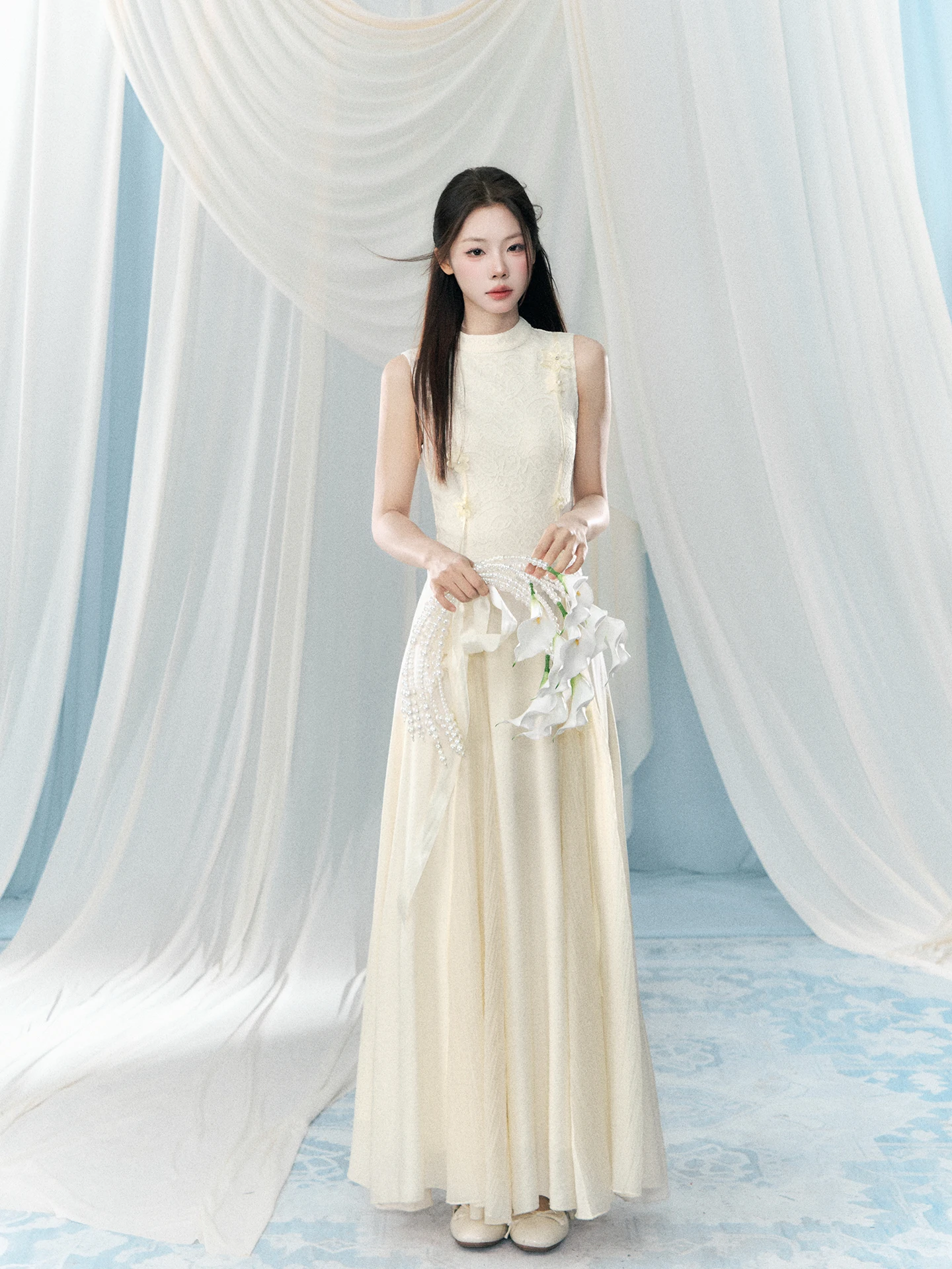 Korean Style Sleeveless Lace Patchwork Long Dress Women's Summer New High Waist A-Line Dress Commute Friendly Regular Thickness
Korean Style Sleeveless Lace Patchwork Long Dress Women's Summer New High Waist A-Line Dress Commute Friendly Regular Thickness
