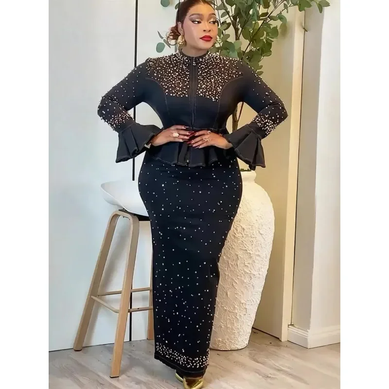 African Clothes for Women 2 PCS Sets Tops And Skirts Suits Dashiki Ankara Denim Outfit Plus Size Turkey Wedding Party Dresses
African Clothes for Women 2 PCS Sets Tops And Skirts Suits Dashiki Ankara Denim Outfit Plus Size Turkey Wedding Party Dresses