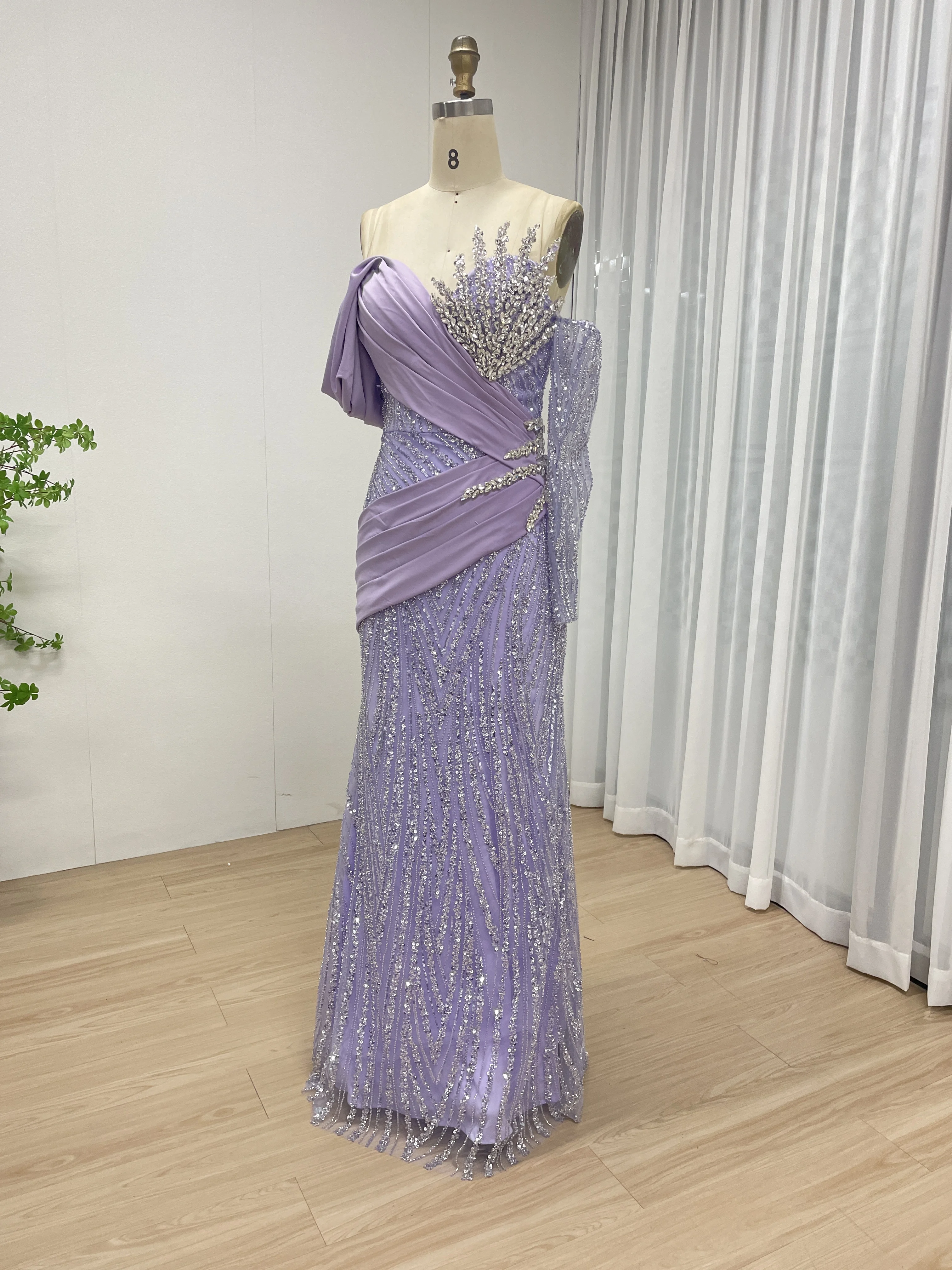 MYMB new luxury smart Purple Mermaid evening dress Arabic Off Shoulder Sheer Neck Beading Prom Dress Party Gowns Customized
MYMB new luxury smart Purple Mermaid evening dress Arabic Off Shoulder Sheer Neck Beading Prom Dress Party Gowns Customized