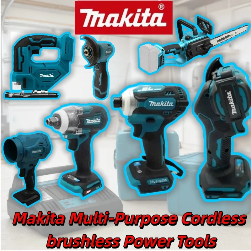 Набор электроинструментов Makita: бесщеточная ударная дрель-шуруповерт, угловая шлифмашина, электрическая циркулярная пила, работающие от аккумулятора Makita.
Набор электроинструментов Makita: бесщеточная ударная дрель-шуруповерт, угловая шлифмашина, электрическая циркулярная пила, работающие от аккумулятора Makita.