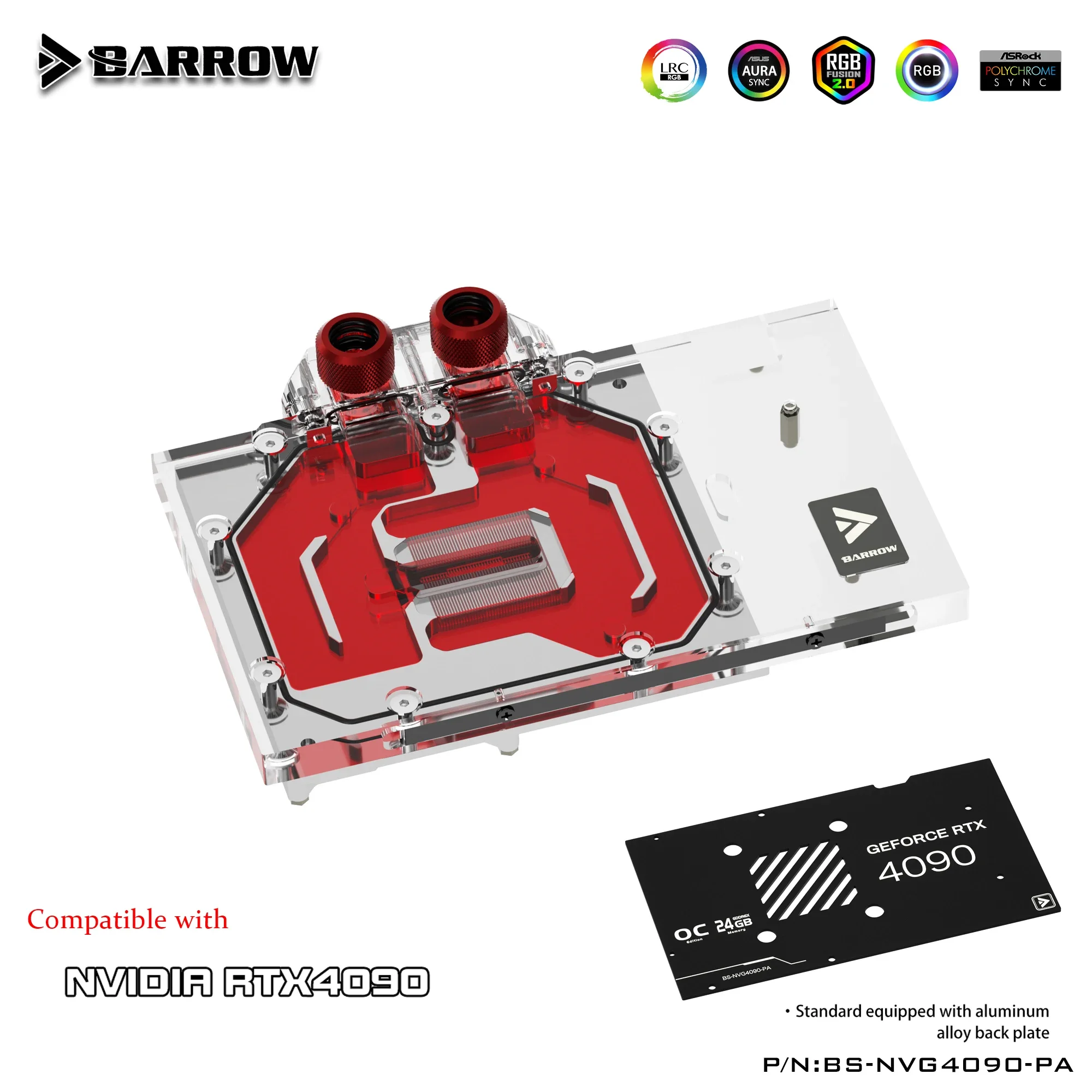 Водяной блок BARROW для NVIDIA GeForce RTX 4090 AIC Founder Edition, медный радиатор охлаждения графического процессора RGB AURA BS-NVG4090-PA
Водяной блок BARROW для NVIDIA GeForce RTX 4090 AIC Founder Edition, медный радиатор охлаждения графического процессора RGB AURA BS-NVG4090-PA