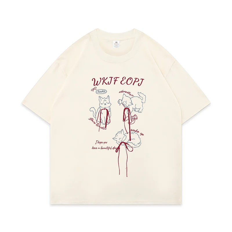 2026 Summer New Fashionable Loose Casual Versatile Simple Top Pure Cotton Fun Cat Print Short-sleeved T-shirt for Both Men Women
2026 Summer New Fashionable Loose Casual Versatile Simple Top Pure Cotton Fun Cat Print Short-sleeved T-shirt for Both Men Women