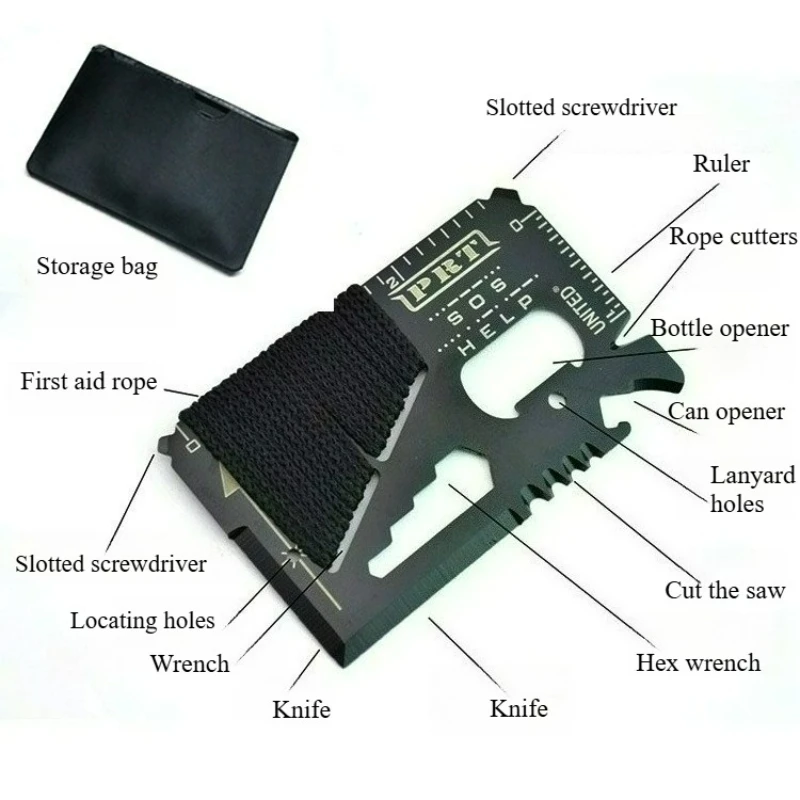 Outdoor Multifunctional Stainless Steel Tool Card Saber Card, Tool Card Knife Stainless Steel Rope Lifesaving Card Survival Tool
Outdoor Multifunctional Stainless Steel Tool Card Saber Card, Tool Card Knife Stainless Steel Rope Lifesaving Card Survival Tool