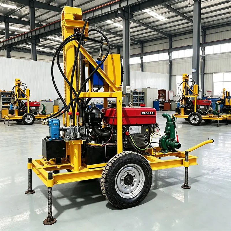 Customized Compact Structure Water Well Drilling Rig 28HP 150m Portable Diesel Hydraulic Wheel Type Accurate Positioning
Customized Compact Structure Water Well Drilling Rig 28HP 150m Portable Diesel Hydraulic Wheel Type Accurate Positioning