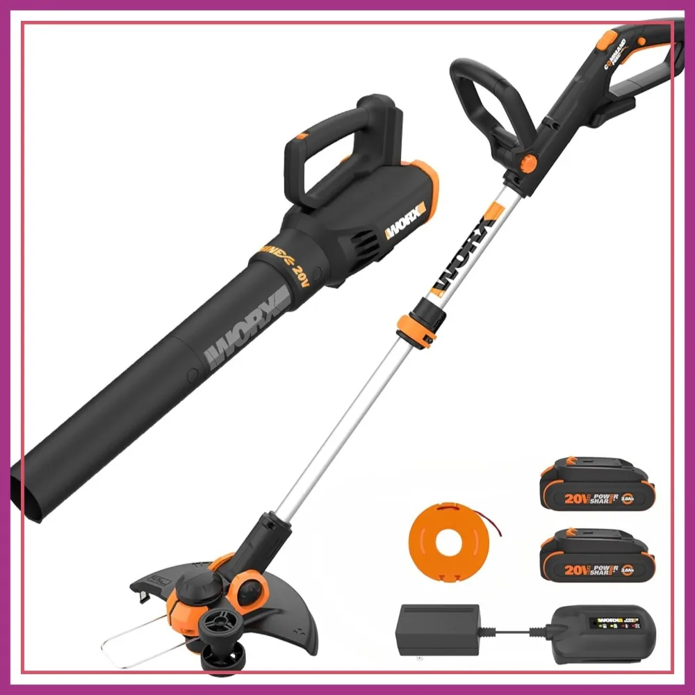 20V 12" Cordless String Trimmer & 360 CFM Leaf Blower Combo, 2 Batteries & Charger Included
20V 12" Cordless String Trimmer & 360 CFM Leaf Blower Combo, 2 Batteries & Charger Included