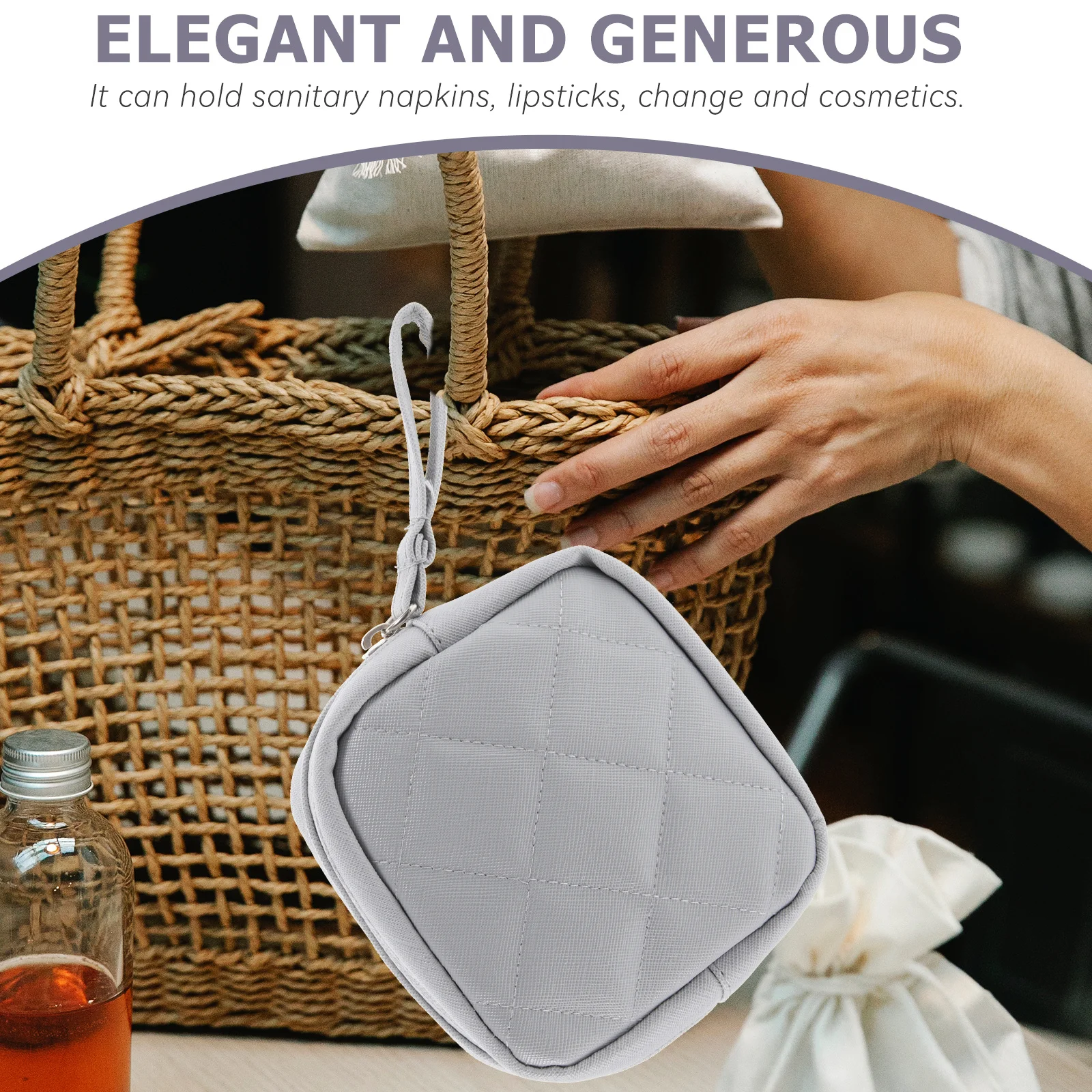 Sanitary Napkin Storage Bag PU Material Portable Multi-Function Period Organizer Compact Tampon Holder Travel Makeup
Sanitary Napkin Storage Bag PU Material Portable Multi-Function Period Organizer Compact Tampon Holder Travel Makeup