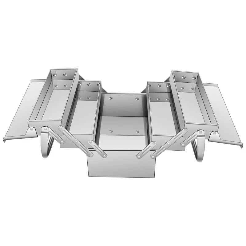 Stainless steel toolbox, hardware double-layer three-layer folding iron box
Stainless steel toolbox, hardware double-layer three-layer folding iron box