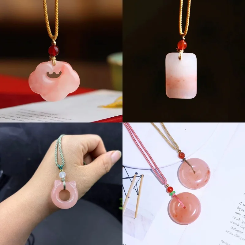 Gold Silk with Auspicious Cloud Design, Peach Blossom Peace Amulet, Serenity Tag Jade Pendant
Gold Silk with Auspicious Cloud Design, Peach Blossom Peace Amulet, Serenity Tag Jade Pendant