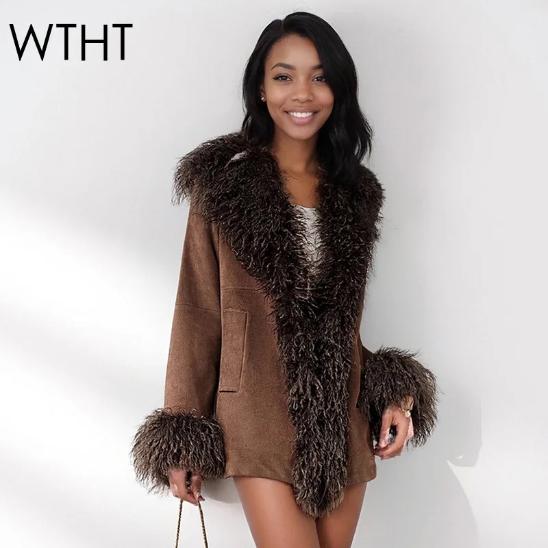 WTHT Fashion Women's Spliced Plush Edge Fake Suede Thick Quilted Jacket 2025 Winter Trendy Lapel Long Sleeve Coat Female 1LS2663
WTHT Fashion Women's Spliced Plush Edge Fake Suede Thick Quilted Jacket 2025 Winter Trendy Lapel Long Sleeve Coat Female 1LS2663