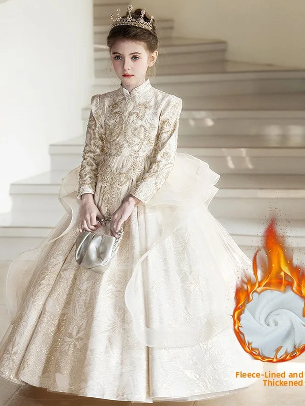 Champagne Fce Lined Chinese Dr Girls Ceremony Gown Autumn Winter Flower Girl Host Long Sve Princ Skirt
Champagne Fce Lined Chinese Dr Girls Ceremony Gown Autumn Winter Flower Girl Host Long Sve Princ Skirt