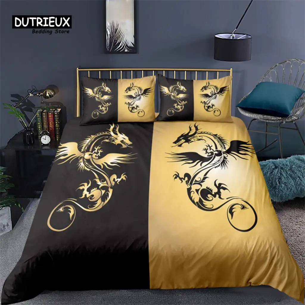 Luxury 3D Golden dragon Print Home Living Comfortable Duvet Cover Set Pillowcase Kid Bedding Set Queen and King EU/US/AU/UK Size
Luxury 3D Golden dragon Print Home Living Comfortable Duvet Cover Set Pillowcase Kid Bedding Set Queen and King EU/US/AU/UK Size