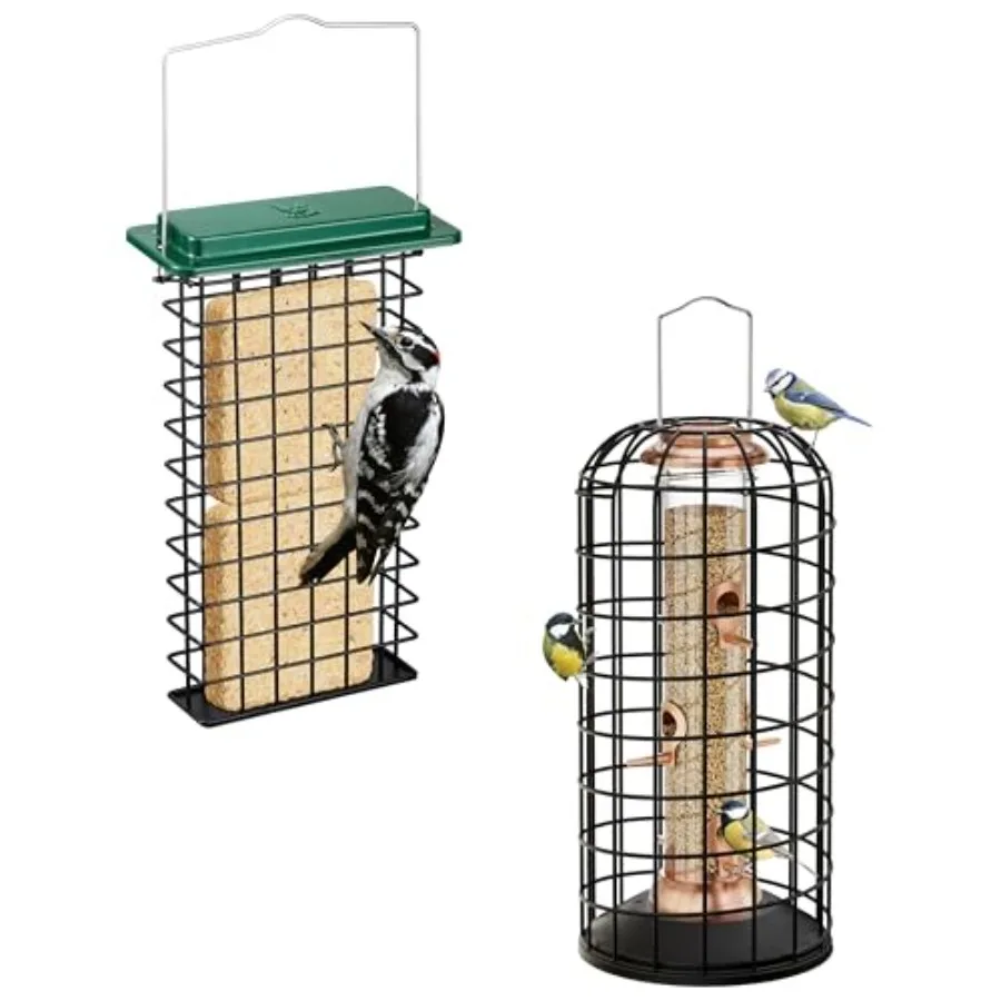 Squirrel Proof Cage Bird Feeder for OutsideHanging Wild Bird Seed Feeder for Mix Seed Blends 14 Inch Copper +Metal Double Suet
Squirrel Proof Cage Bird Feeder for OutsideHanging Wild Bird Seed Feeder for Mix Seed Blends 14 Inch Copper +Metal Double Suet