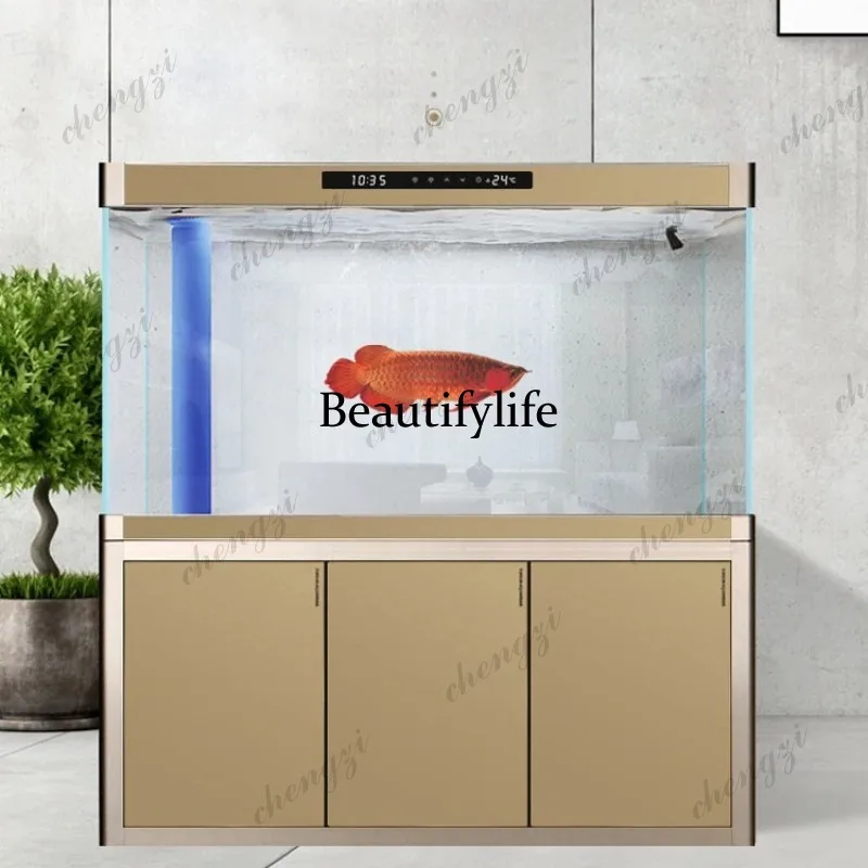 NQ Large Ultra Clear Glass Aquarium Eco Self-Cleaning Fish Tank with Bottom Filter & Cabinet Floor-Standing Living Room Home
NQ Large Ultra Clear Glass Aquarium Eco Self-Cleaning Fish Tank with Bottom Filter & Cabinet Floor-Standing Living Room Home