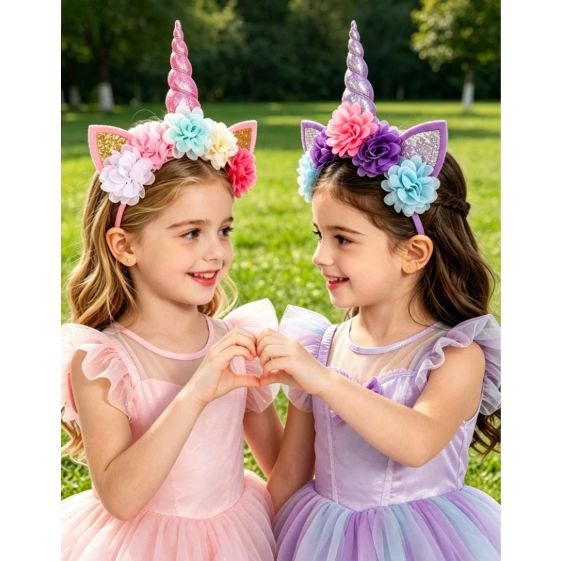 Kid Cute Unicorn Tulle Hoop for Girl Birthday Party Decoration Glitter Headwear Photo Props Stage Performance Hair Accessories
Kid Cute Unicorn Tulle Hoop for Girl Birthday Party Decoration Glitter Headwear Photo Props Stage Performance Hair Accessories