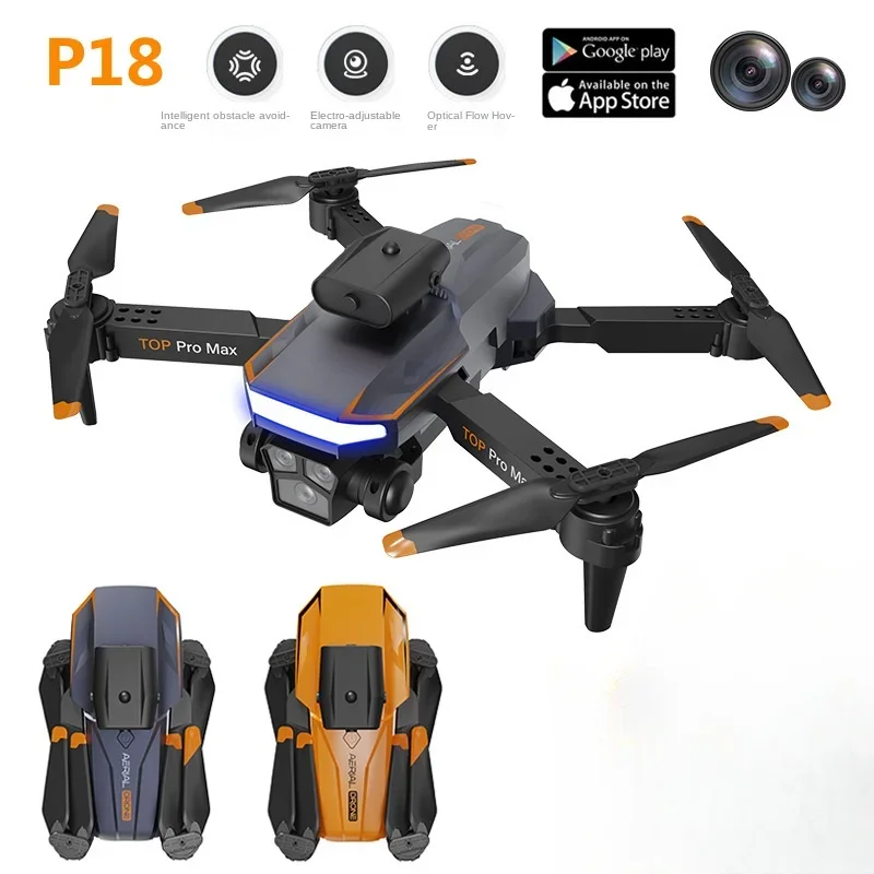 Профессиональный Квадрокоптер P18, Дрон 8K HD Camrea с бесщеточным оптическим потоком, функцией предотвращения препятствий, складной Квадрокоптер с дистанционным управлением, игрушка в подарок 
Профессиональный Квадрокоптер P18, Дрон 8K HD Camrea с бесщеточным оптическим потоком, функцией предотвращения препятствий, складной Квадрокоптер с дистанционным управлением, игрушка в подарок