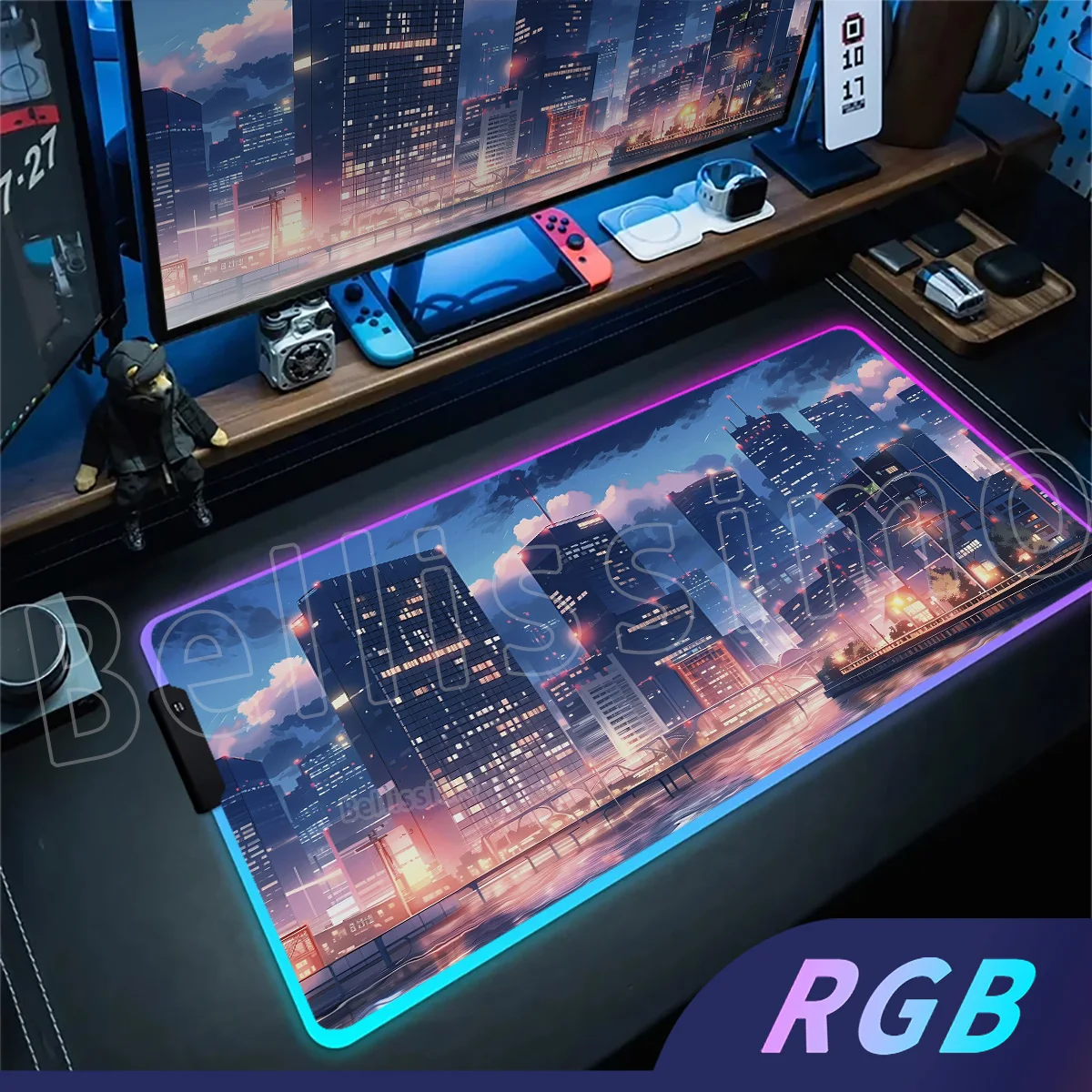 RGB Neon City Technology Gaming Mouse Pad Keyboard Desktop Large Computer Desktop Accessories PC Animation Game Player Desk Pad
RGB Neon City Technology Gaming Mouse Pad Keyboard Desktop Large Computer Desktop Accessories PC Animation Game Player Desk Pad