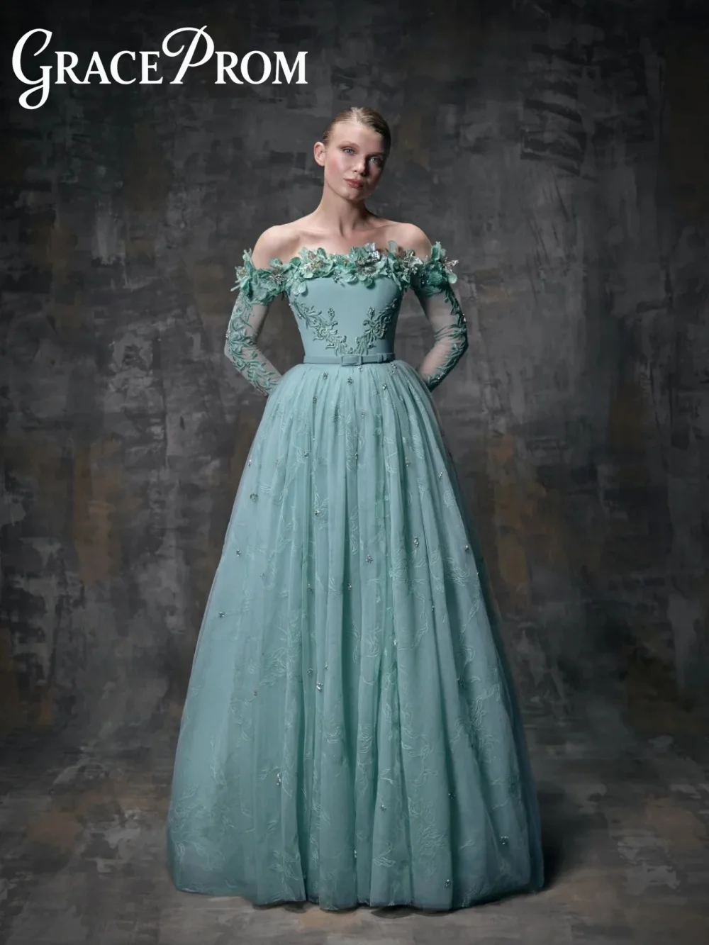 Opulent Floral Appliqué Evening Dress 2026 Dazzling Mint Green Red Carpet Gown Elegant Long Sleeve Floor Length Prom Gown فسا
Opulent Floral Appliqué Evening Dress 2026 Dazzling Mint Green Red Carpet Gown Elegant Long Sleeve Floor Length Prom Gown فسا