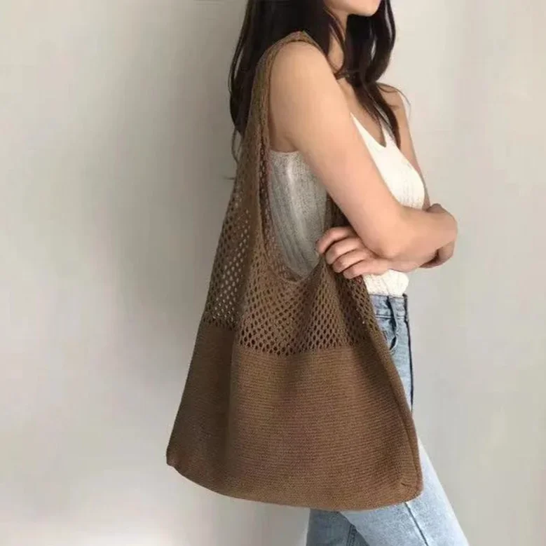 Retro Hollow Woven Women's Shoulder Bag Knitted Handbag Large Capacity Tote Bags Summer Beach Travel Casual Crochet Underarm Bag
Retro Hollow Woven Women's Shoulder Bag Knitted Handbag Large Capacity Tote Bags Summer Beach Travel Casual Crochet Underarm Bag
