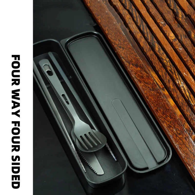 Черная посуда из чистого титана, набор из 4 предметов, снаряжение для кемпинга на открытом воздухе, нож, вилка, ложка, палочки для еды, портативный сверхлегкий набор столовых приборов
Черная посуда из чистого титана, набор из 4 предметов, снаряжение для кемпинга на открытом воздухе, нож, вилка, ложка, палочки для еды, портативный сверхлегкий набор столовых приборов