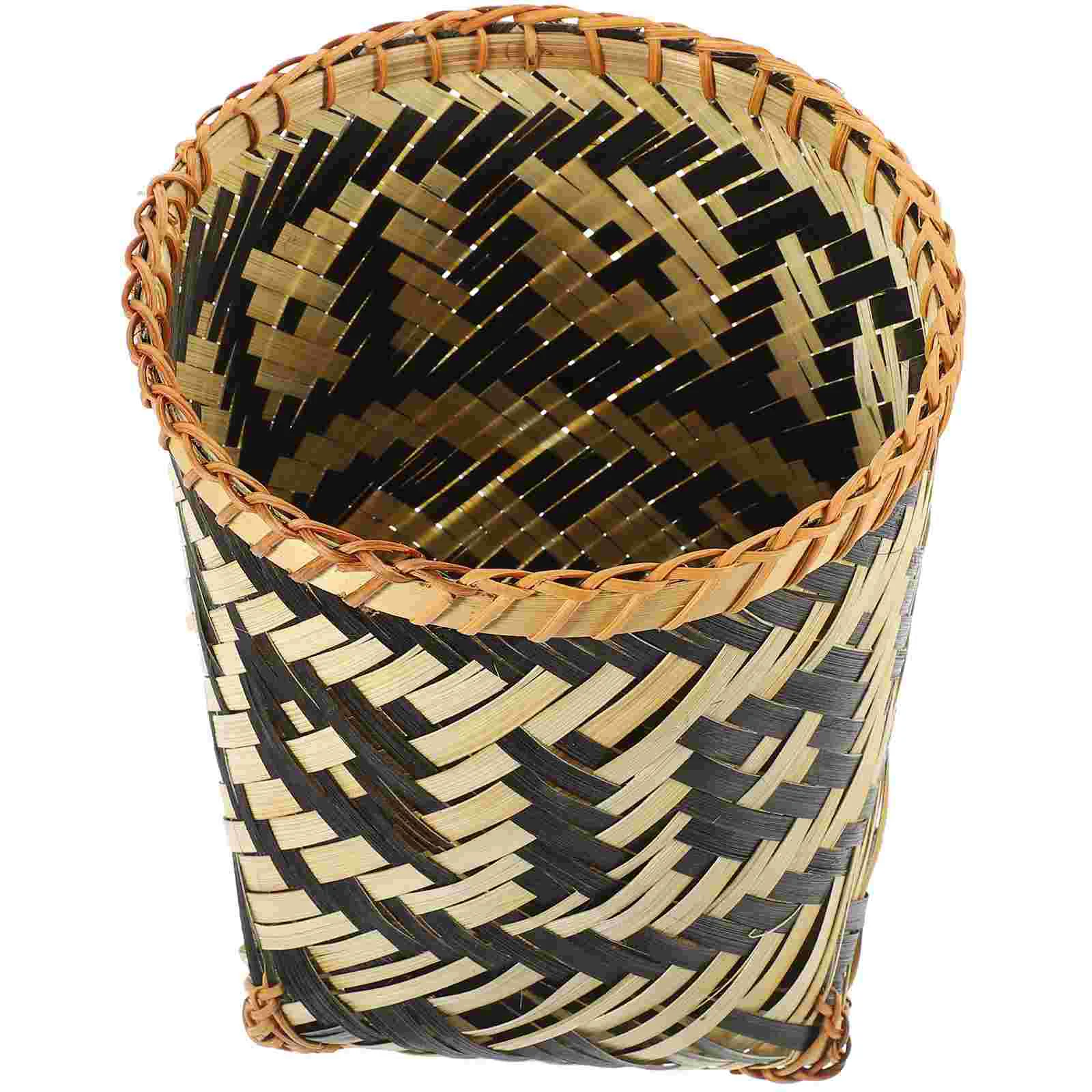 Bamboo Trash Can Flower Arrangement Basket Storage Garbage Organizer Office Bamboo-woven Bin Household Waste Creative Book
Bamboo Trash Can Flower Arrangement Basket Storage Garbage Organizer Office Bamboo-woven Bin Household Waste Creative Book