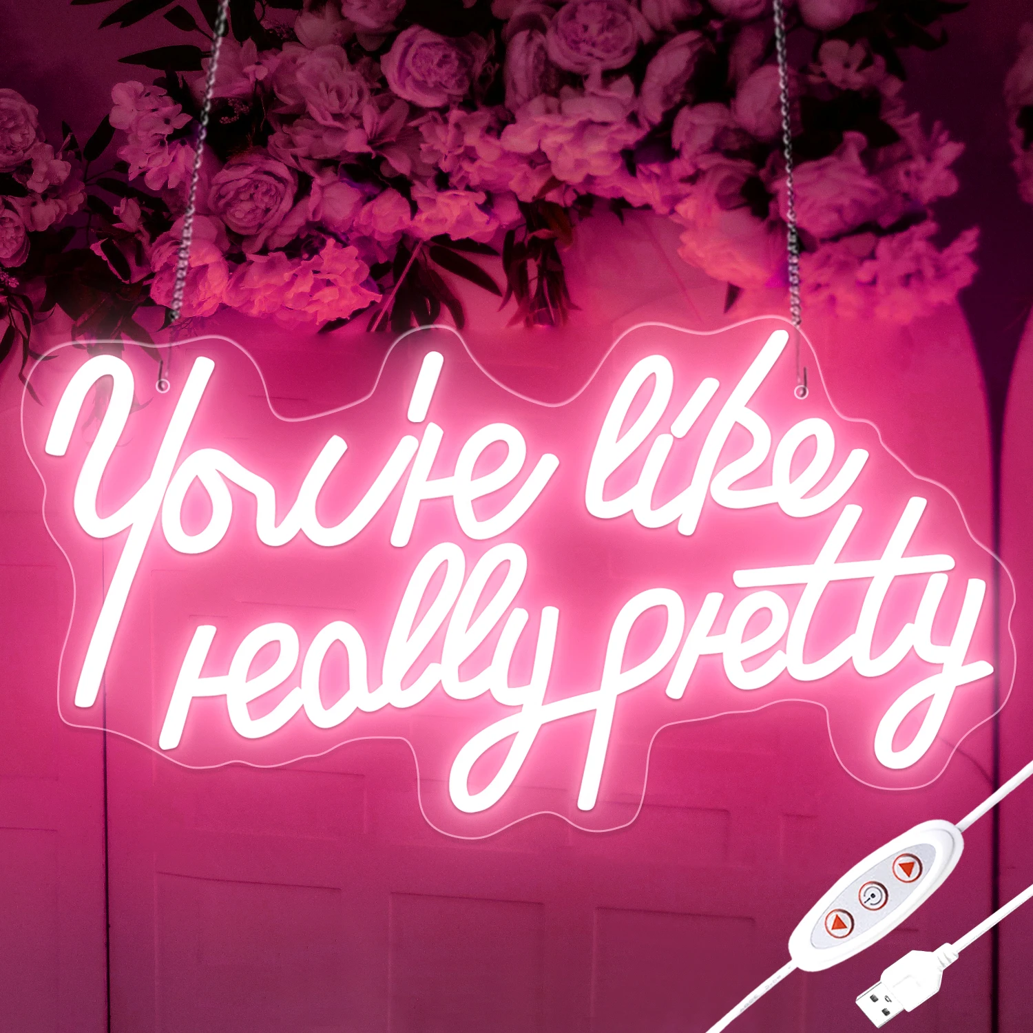 USB Powered Pink LED Neon Light with Adjustable Brightness,Light Up Sign for Party Decor&Christmas Gifts
USB Powered Pink LED Neon Light with Adjustable Brightness,Light Up Sign for Party Decor&Christmas Gifts