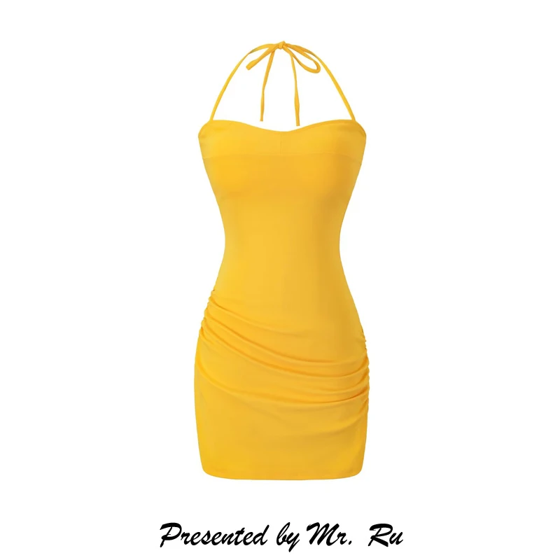 Sexy Yellow Wrap Dress with Drawstring City Commute Suitable Bandage Skirt Style Ammonia Fabric Gored Detailing Sleeveless
Sexy Yellow Wrap Dress with Drawstring City Commute Suitable Bandage Skirt Style Ammonia Fabric Gored Detailing Sleeveless