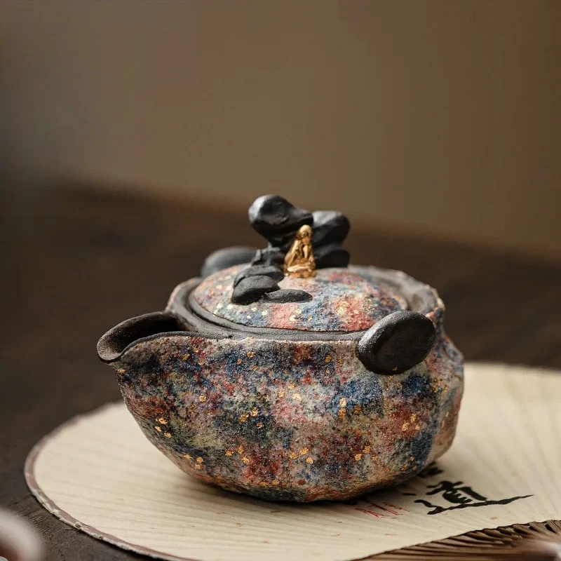 Heart To Buddha Rock Mine Hand Held Teapot Handmade Gold Pointing Pottery Pot Tea Making Kettle Kung Fu Teaware Gift Box
Heart To Buddha Rock Mine Hand Held Teapot Handmade Gold Pointing Pottery Pot Tea Making Kettle Kung Fu Teaware Gift Box