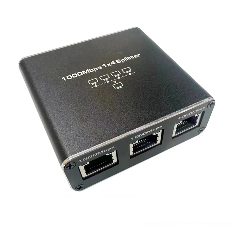 Gigabit Ethernet Splitter 1 In 4 Out 1000Mbps Internet Cable Splitter 1 To 4 RJ45 Network Splitter For Cat5/6/7 Easy Install
Gigabit Ethernet Splitter 1 In 4 Out 1000Mbps Internet Cable Splitter 1 To 4 RJ45 Network Splitter For Cat5/6/7 Easy Install