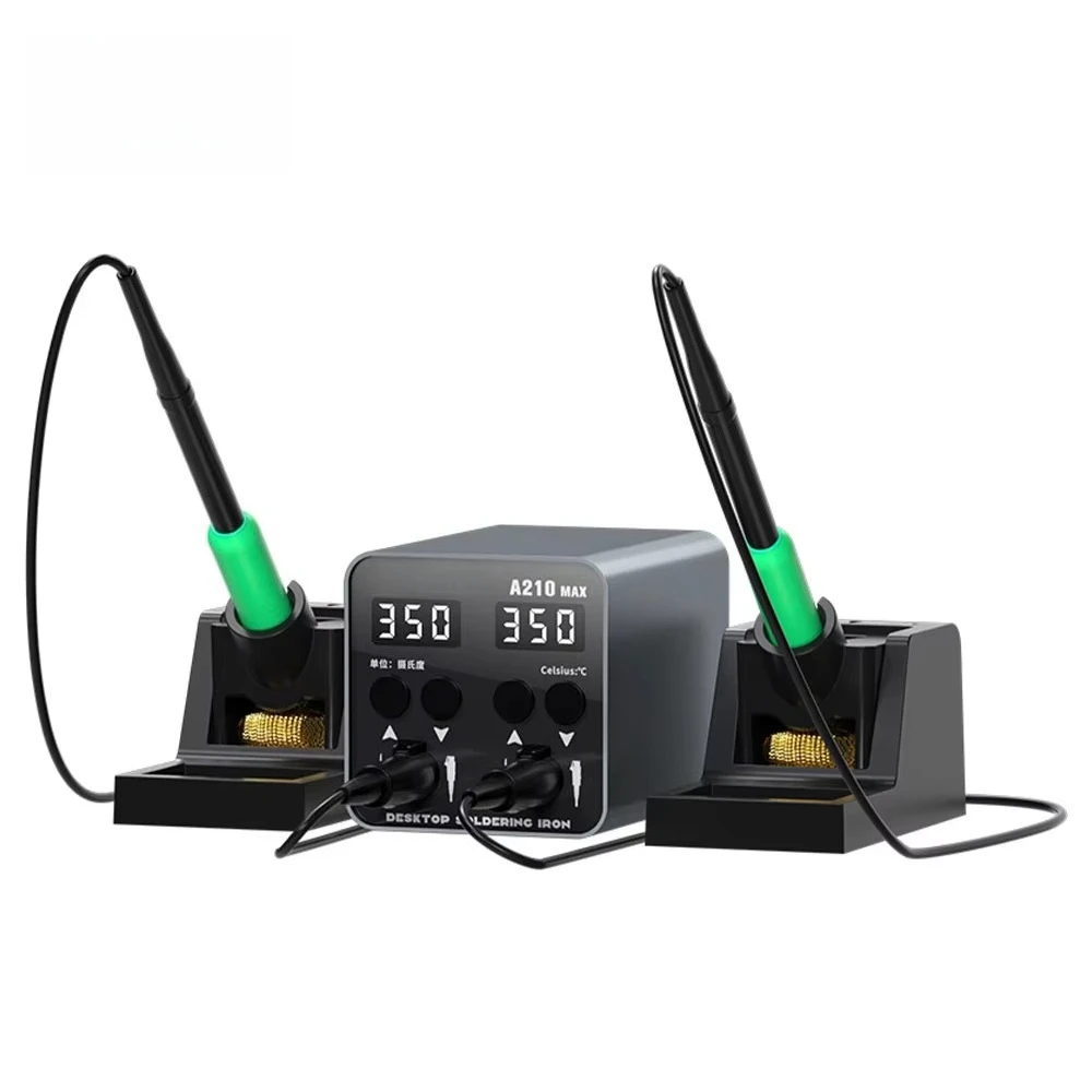 A210 Dual Station Smart Soldering Station With T210 Handle Iron Tips PCB SMD Chips Precision Soldering Repair
A210 Dual Station Smart Soldering Station With T210 Handle Iron Tips PCB SMD Chips Precision Soldering Repair
