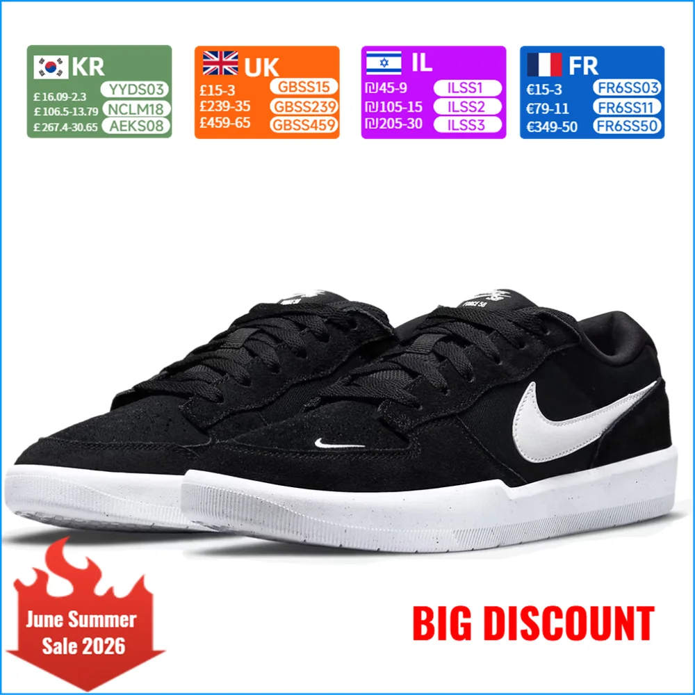 Nike SB Force 58 Unisex Skateboarding Shoes Durable Suede Classic Retro Comfort Sneakers CZ2959-001
Nike SB Force 58 Unisex Skateboarding Shoes Durable Suede Classic Retro Comfort Sneakers CZ2959-001