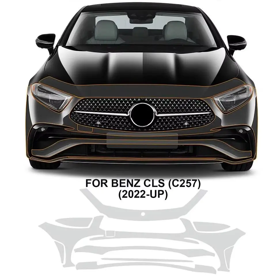 For Benz CLS C257 2022-2024 TPU Bumper Hood Scratch-Resistant Self-Healing Paint Protection Film Invisible Pre-cut PPF Kit
For Benz CLS C257 2022-2024 TPU Bumper Hood Scratch-Resistant Self-Healing Paint Protection Film Invisible Pre-cut PPF Kit