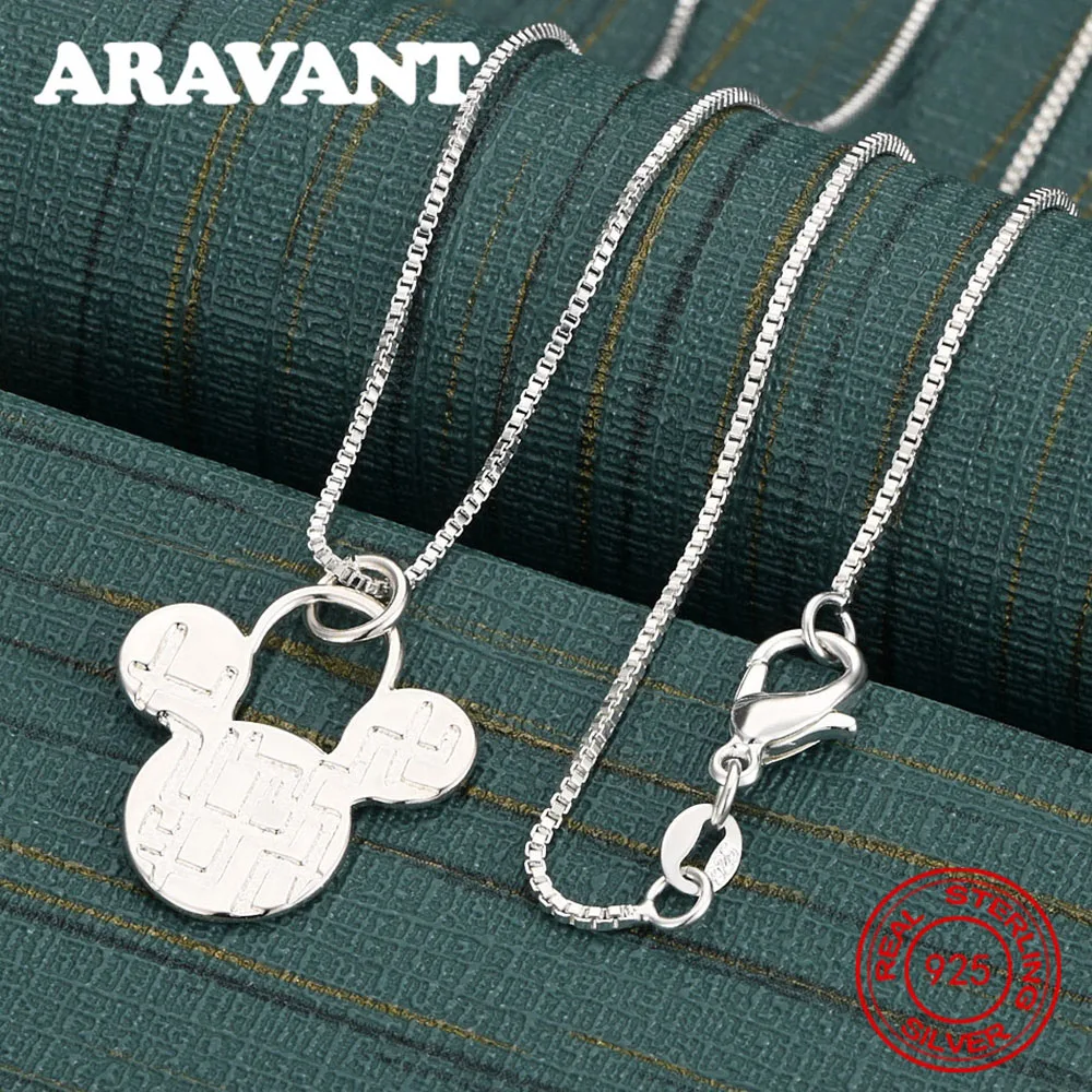 Ожерелье с подвеской из стерлингового серебра 925 пробы с Микки Маусом — повседневный аксессуар для женщин, простые и элегантные украшения
Ожерелье с подвеской из стерлингового серебра 925 пробы с Микки Маусом — повседневный аксессуар для женщин, простые и элегантные украшения