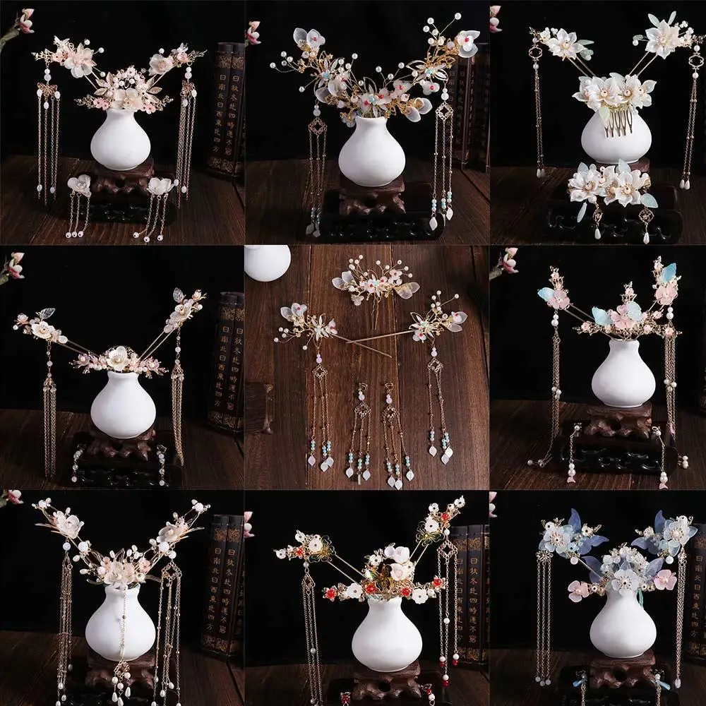 Alloy Bridal Headwear Light Colors U-Shape Wedding Dress Hair Accessories Dangling Ornament Plastic Earrings Hairpin Set
Alloy Bridal Headwear Light Colors U-Shape Wedding Dress Hair Accessories Dangling Ornament Plastic Earrings Hairpin Set