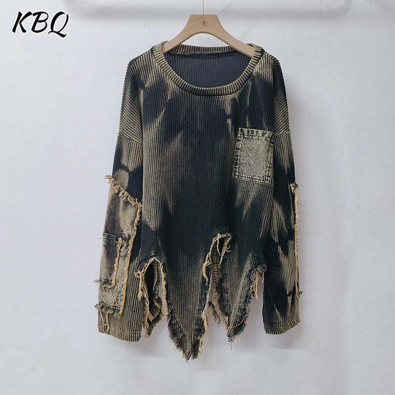 KBQ Hit Color Asymmetircal High Street Sweater For Women O Neck Long Sleeve Loose Pullover Chic Sweater Female Fashion Clothing
KBQ Hit Color Asymmetircal High Street Sweater For Women O Neck Long Sleeve Loose Pullover Chic Sweater Female Fashion Clothing