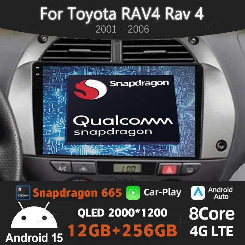 Автомобильный радиоприемник Android 15 для Toyota RAV4 Rav 4 2001 2002 2003 2004 2005 2006 QLED 4G WIFI GPS NAVI, головное устройство, мультимедийный видеоплеер
Автомобильный радиоприемник Android 15 для Toyota RAV4 Rav 4 2001 2002 2003 2004 2005 2006 QLED 4G WIFI GPS NAVI, головное устройство, мультимедийный видеоплеер