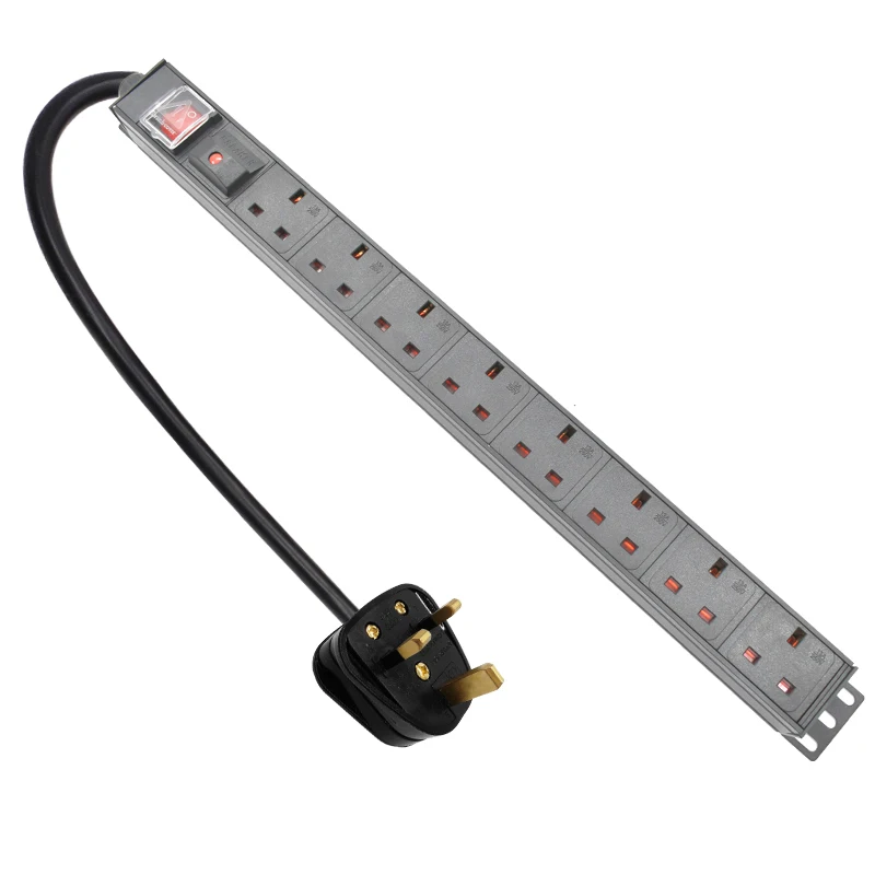 UK SOCKET PDU Power Strip Network Cabinet Rack 13A/16A 8 Way Outlet Break Switch 2m Extension Cord overload protection
UK SOCKET PDU Power Strip Network Cabinet Rack 13A/16A 8 Way Outlet Break Switch 2m Extension Cord overload protection
