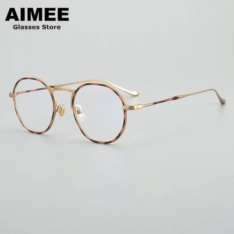Retro Round Pure Titanium Glasses Frame Men Women Luxury Ultralight Optical Prescription Eyeglasses Myopia Blue Light Eyewear
Retro Round Pure Titanium Glasses Frame Men Women Luxury Ultralight Optical Prescription Eyeglasses Myopia Blue Light Eyewear