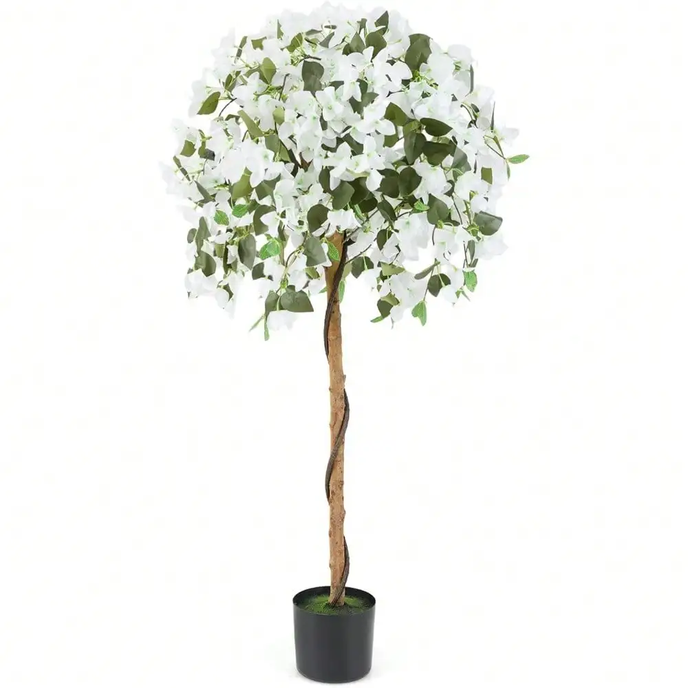 53" Bougainvillea Artificial Tree, Faux Silk Flower Tree In Pot W/ 576 Flowers, 288 Leaves, Tall Fake Floor Plant, Artificial Plants For Indoor Outdoor Bedroom Living Room Decor, White
53" Bougainvillea Artificial Tree, Faux Silk Flower Tree In Pot W/ 576 Flowers, 288 Leaves, Tall Fake Floor Plant, Artificial Plants For Indoor Outdoor Bedroom Living Room Decor, White