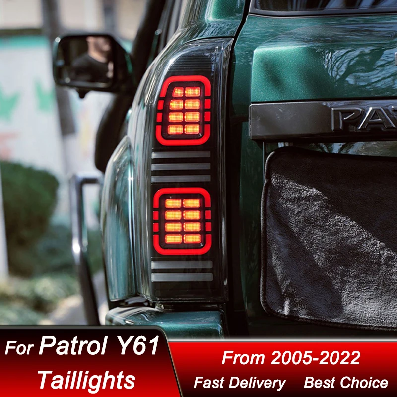 Car led Tail Lights For Nissan Patrol Y61 2005-2022 New style full LED Tail Lamp Dynamic Turn Signal Light Tail Lamp Assembly
Car led Tail Lights For Nissan Patrol Y61 2005-2022 New style full LED Tail Lamp Dynamic Turn Signal Light Tail Lamp Assembly